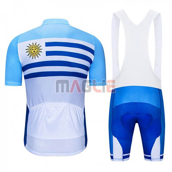 Maglia Uruguay Manica Corta 2019 Blu Bianco - Clicca l'immagine per chiudere